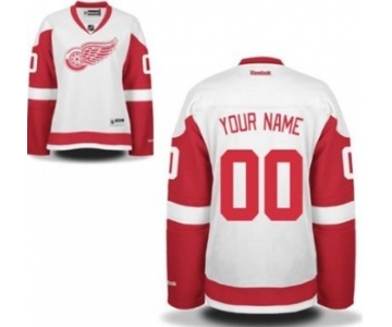 Womens Detroit Red Wings Customized White Jersey