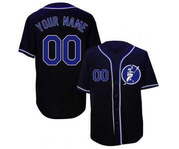 Dodgers Navy Men's Customized Cool Base New Design Jersey