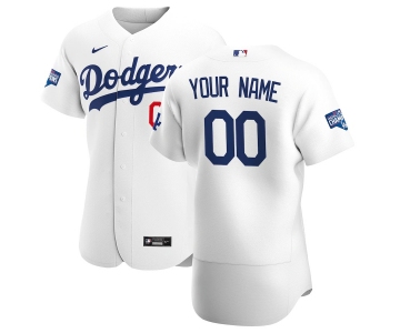 Los Angeles Dodgers Custom Men's Nike White Home 2020 World Series Champions Authentic Player MLB Jersey