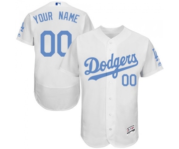 Mens Los Angeles Dodgers 2016 Fathers Day Fashion White Customized Flexbase Majestic MLB Collection Jersey