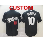 Men's Los Angeles Dodgers Custom Black Turn Back The Clock Cool Base Jersey