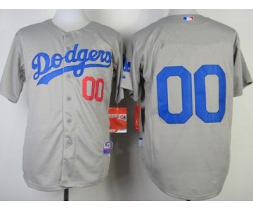 Men's Los Angeles Dodgers Customized 2014 Gray Jersey