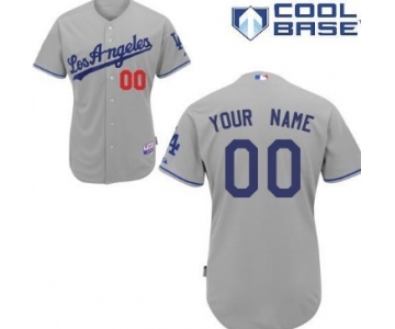 Men's Los Angeles Dodgers Customized Gray Jersey