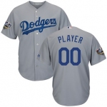 Men's Los Angeles Dodgers Majestic Gray 2018 World Series Cool Base Custom Jersey