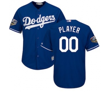 Men's Los Angeles Dodgers Majestic Royal 2018 World Series Cool Base Custom Jersey