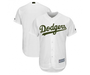 Men's Los Angeles Dodgers Majestic White 2018 Memorial Day Cool Base Team Custom Jersey