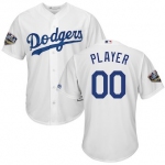 Men's Los Angeles Dodgers Majestic White 2018 World Series Cool Base Custom Jersey