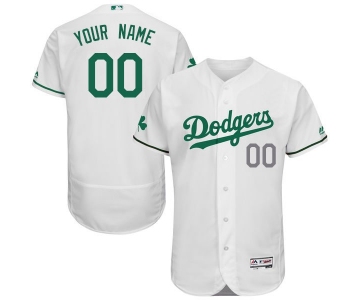 Mens Los Angeles Dodgers White Celtic Customized Flexbase Majestic MLB Collection Jersey