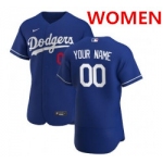 Women Nike los angeles dodgers blue flex base custom jersey