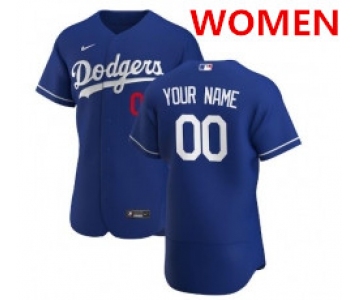 Women Nike los angeles dodgers blue flex base custom jersey