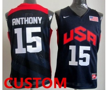 Custom 2012 Olympics Team USA Revolution 30 Swingman Blue Jersey