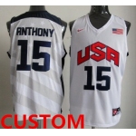 Custom 2012 Olympics Team USA Revolution 30 Swingman White Jersey