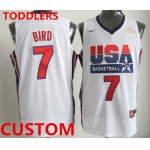 Toddlers Custom 1992 Olympics Team USA White Swingman Jersey