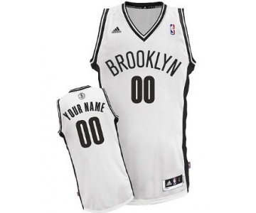Mens Brooklyn Nets Customized White Jersey