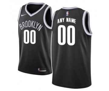Men's Brooklyn Nets Nike Black Swingman Custom Icon Edition Jersey