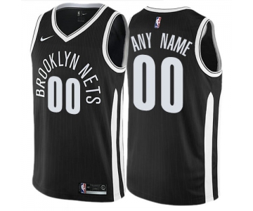 Men's Nike Brooklyn Nets Customized Authentic Black NBA City Edition Jersey