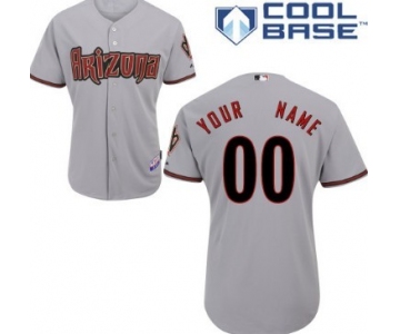 Men's Arizona Diamondbacks Customized Gray Jersey