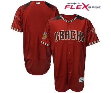Men's Arizona Diamondbacks Majestic Crimson Red 2017 Spring Training Authentic Flex Base Stitched MLB Custom Jersey