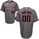 Men's Arizona Diamondbacks Majestic GrayBrick Cool Base Custom Jersey