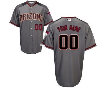 Men's Arizona Diamondbacks Majestic GrayBrick Cool Base Custom Jersey