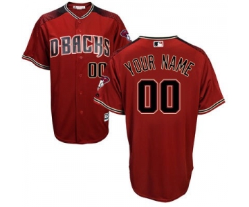 Men's Arizona Diamondbacks Majestic RedBrick Cool Base Custom Jersey