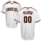 Mens Arizona Diamondbacks White With Brick Customized Majestic MLB Collection Jersey