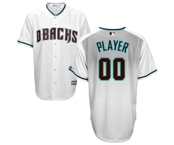 Mens Arizona Diamondbacks White With Capri Customized Majestic MLB Collection Jersey