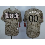 Youth Arizona Diamondbacks Customized Camo MLB Cool Base Jersey