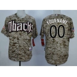 Youth Arizona Diamondbacks Customized Camo MLB Cool Base Jersey