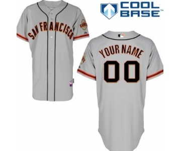 Men's San Francisco Giants Customized Gray Jersey