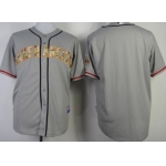 Men's San Francisco Giants Customized Gray With Camo Jersey