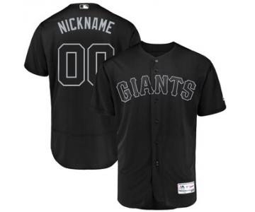 San Francisco Giants Majestic 2019 Players' Weekend Flex Base Authentic Roster Custom Black Jersey