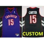 Custom Toronto Raptors Hardwood Classic Black With Purple Swingman Jersey