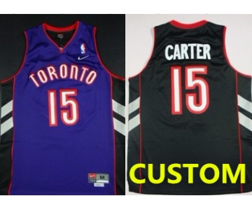 Custom Toronto Raptors Hardwood Classic Black With Purple Swingman Jersey