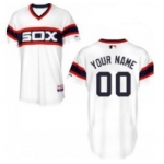 Men's Chicago White Sox Customized White Throwback Jersey