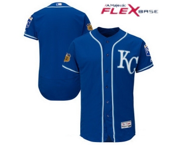 Men's Kansas City Royal Majestic Royal Blue 2017 Spring Training Authentic Flex Base Stitched MLB Custom Jersey