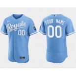 Men's Kansas City Royals ACTIVE PLAYER Custom Blue Flex Base Stitched Jersey