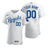 Men's Kansas City Royals Custom Nike White 2020 Stitched MLB Flex Base Jersey