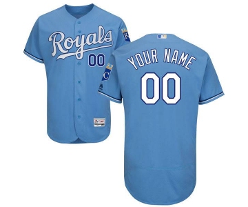 Mens Kansas City Royals Powder Blue Customized Flexbase Majestic MLB Collection Jersey