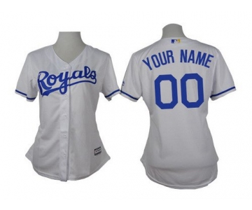 Women's Kansas City Royals Customized White Jersey