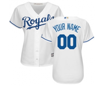 Women's Kansas City Royals Majestic White Home Cool Base Custom Jersey