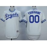 Youth Kansas City Royals Customized 1974 Turn Back The Clock White Jersey