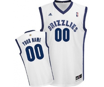 Mens Memphis Grizzlies Customized White Jersey