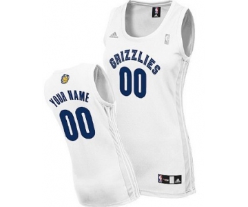 Womens Memphis Grizzlies Customized White Jersey