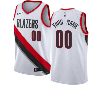 Men's Nike Portland Trail Blazers Customized Swingman White Home NBA Association Edition Jersey