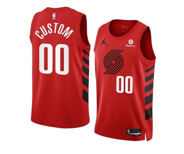 Men's Portland Trail Blazers Active Player Custom 2022-23 Red Statement Edition Swingman Stitched Basketball Jersey