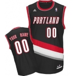 Mens Portland Trailblazers Customized Black Jersey