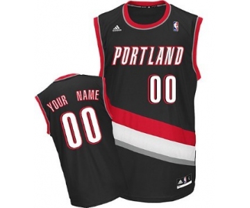 Mens Portland Trailblazers Customized Black Jersey