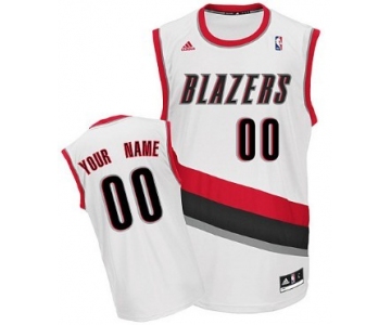 Mens Portland Trailblazers Customized White Jersey