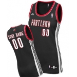 Womens Portland Trailblazers Customized Black Jersey